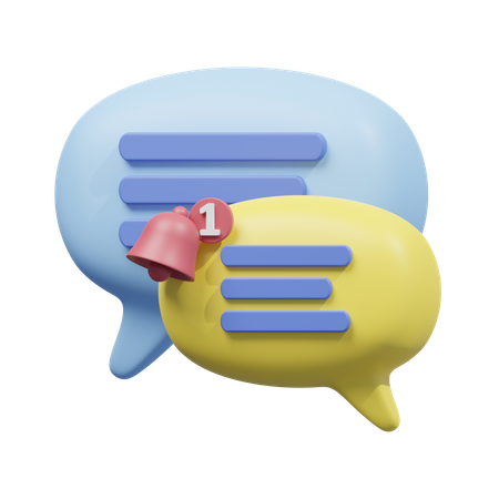 Notificación de chat  3D Icon
