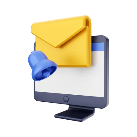 Notificación de correo electrónico  3D Illustration
