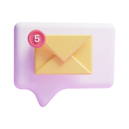 Notificación de correo electrónico  3D Icon