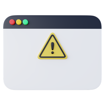 Notificación de advertencia  3D Icon