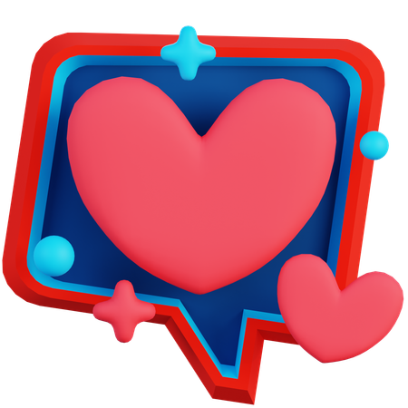 Notificación de amor  3D Icon