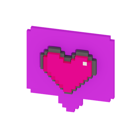 Notificación de amor  3D Icon