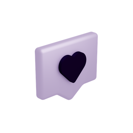 Notificación de amor  3D Icon