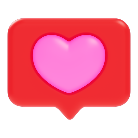 Notificación de amor  3D Icon