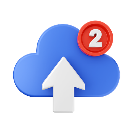 Notificación de carga en la nube  3D Icon
