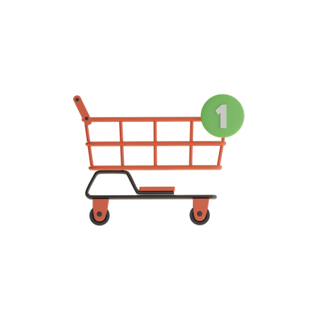 Notificación de carrito de compras  3D Icon