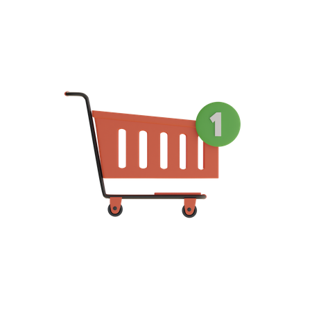 Notificación de carrito de compras  3D Icon