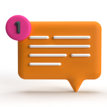 Notificación de chat  3D Icon