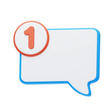 Notificación de chat  3D Icon