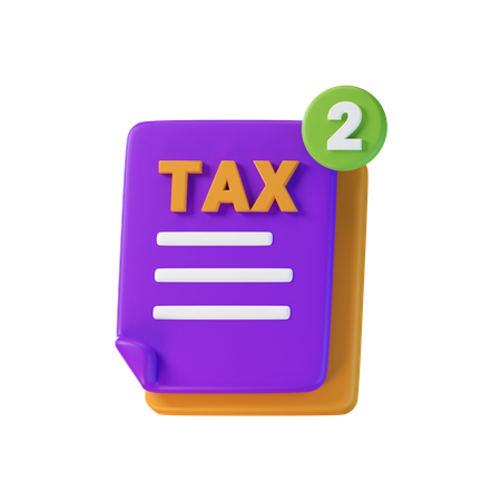 Notificación de impuestos  3D Icon