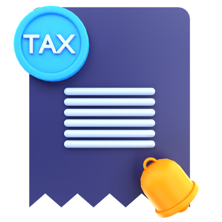 Notificación de impuestos  3D Icon