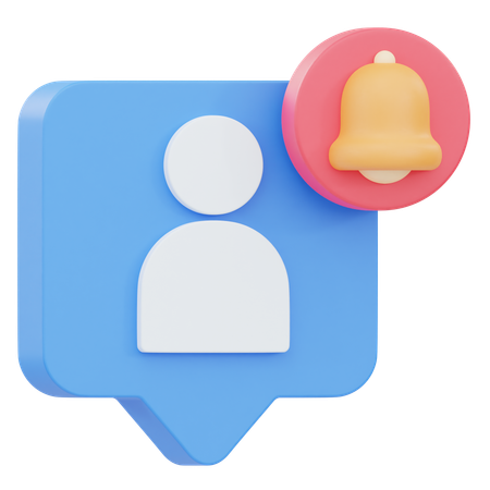 Notificación de seguidores  3D Icon