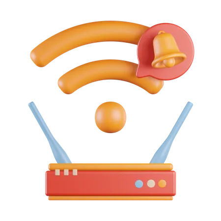 Notificación de señal wifi  3D Icon