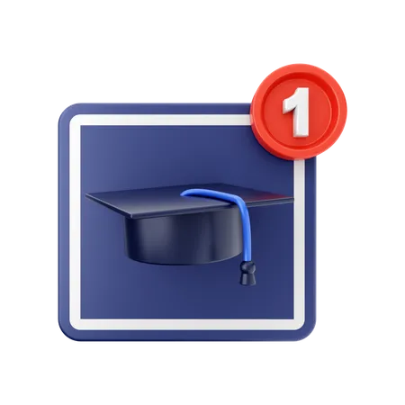 Notificación de educación  3D Icon