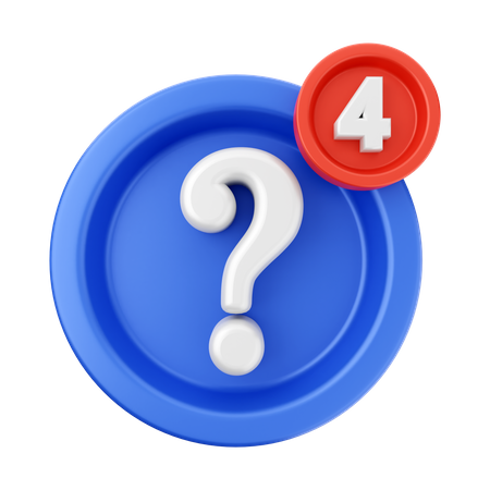Notificación de preguntas frecuentes  3D Icon