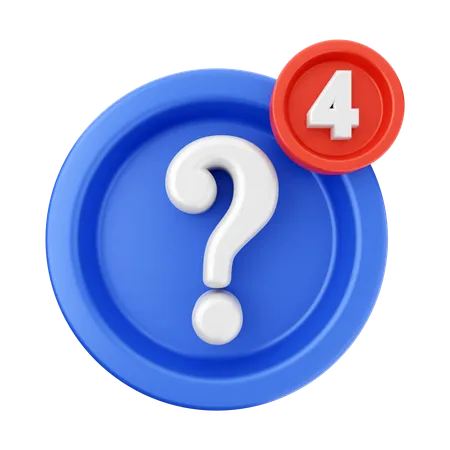 Notificación de preguntas frecuentes  3D Icon