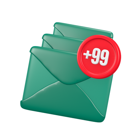Notificación por correo  3D Icon