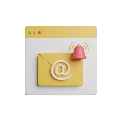 Notificación por correo en línea  3D Icon