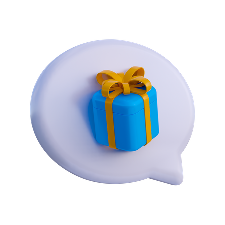 Notificación de regalo  3D Illustration