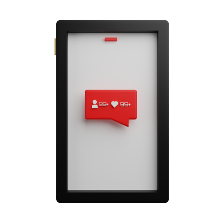 Notificações móveis completas  3D Icon