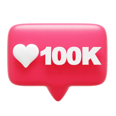 Notification 100K  3D Icon