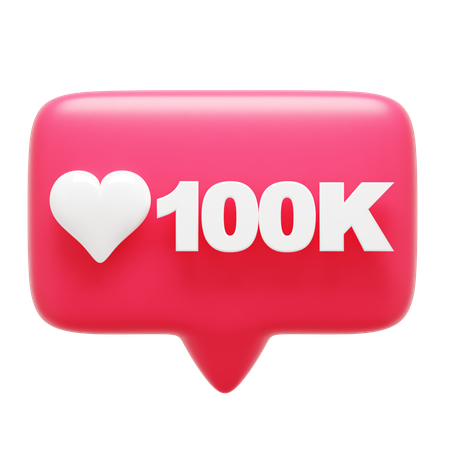 Notification 100K  3D Icon