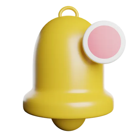 Notification Bell Warning 3D Icon