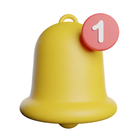 Notification Bell Ring 3D Icon