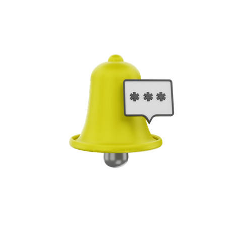 Notification alert  3D Icon