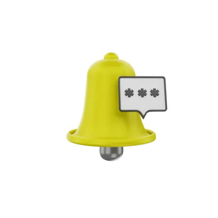 Notification alert  3D Icon