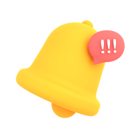 Notification Alert  3D Icon