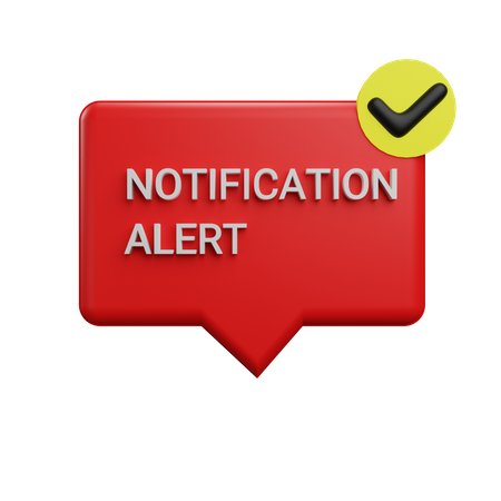 Notification allert bubble  3D Icon