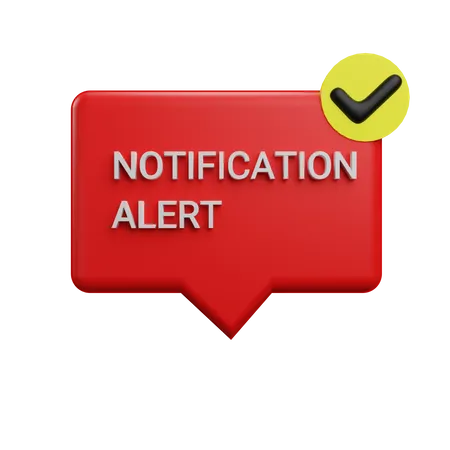 Notification allert bubble  3D Icon