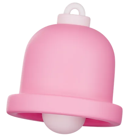 3 D Icon Of Pink Bell 3D Icon