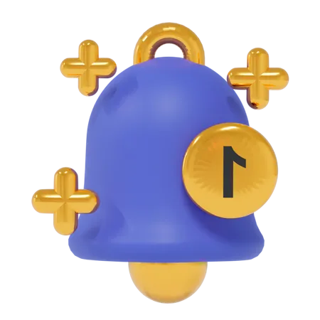 Notification bell  3D Illustration