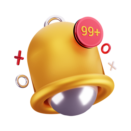 Notification bell  3D Illustration