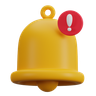 3d notification bell logo