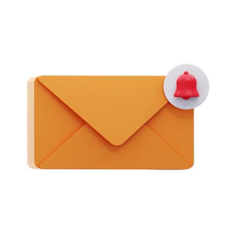 Notification Bell Message  3D Icon