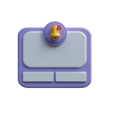 Notification Board  3D Icon