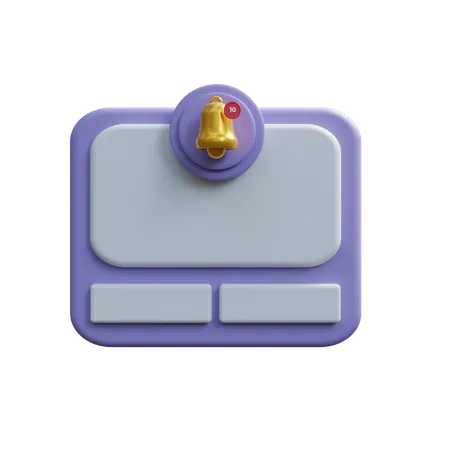 Notification Board  3D Icon