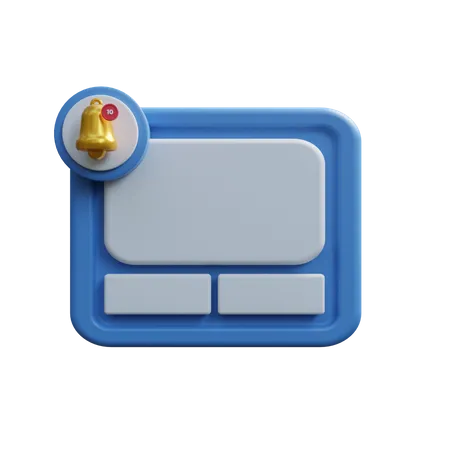 Notification Board  3D Icon