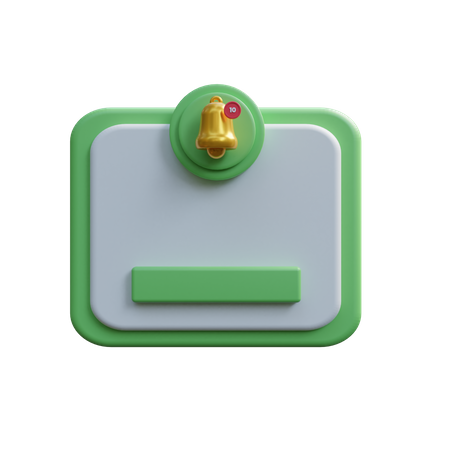 Notification Board  3D Icon