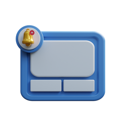 Notification Board  3D Icon
