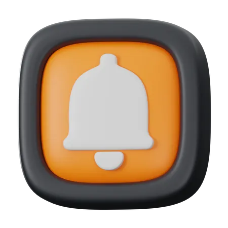 Notification Button  3D Icon