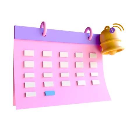 Calendar Assignment Icon Monthly Planning Schedule Day Month Year Time Concept 3 D Rendering Illustration 3D Illustration