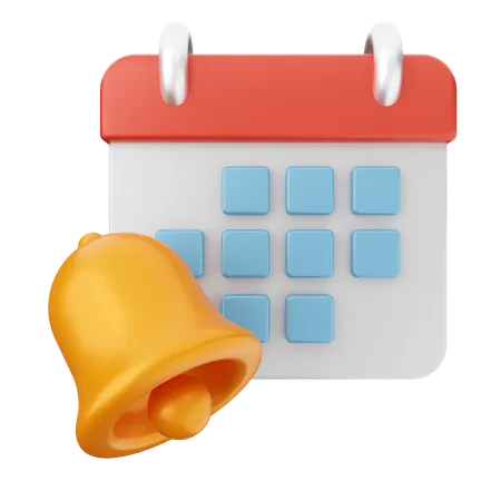 Cloche de notification du calendrier  3D Icon