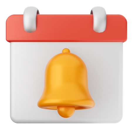 Cloche de notification du calendrier  3D Icon