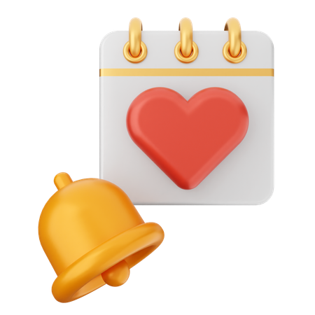 Cloche de notification du calendrier  3D Icon