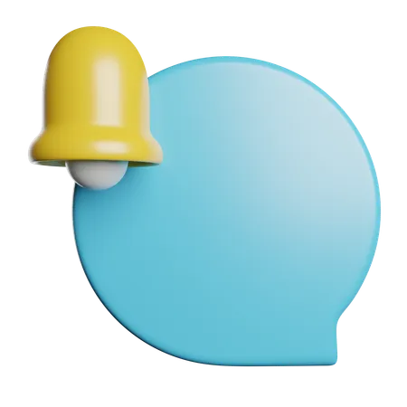 Chat Bubble Notification 3D Icon
