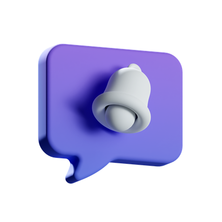 알림 채팅  3D Icon